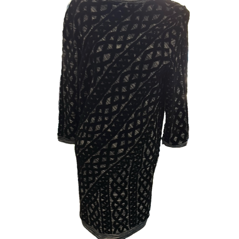 Elegant Black and White Patterned Dress